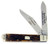 Schatt & Morgan Large Trapper KKCA Amber Grooved Bone 29