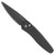 Pro-Tech Newport Solid Black Handle DLC Blade 3407