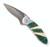 Kershaw Santa Fe Stoneworks Scallion Assisted Frame Lock Jade Gold Lip Pearl Damascus 1620DAMJGLP