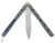 Benchmade Balisong Model 51FT Flytanium Customized Morpho Butterfly Titanium
