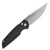 Pro-Tech TR-3 L1 Left Handed Black Handle Stonewash Blade