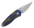 Pro-Tech Sprint Auto Custom Multi Color Titanium Orange Peel Finish Satin Blade 2950