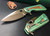 Marfione Custom MSG 3.5 Integral Frame Lock Bronzed Hand Rubbed Satin Blade Antique Green Titanium Handle w/ Satin Copper Inlay Bronzed Hardware (Pre-Owned)
