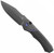 Heretic Knives Wraith Auto Carbon Fiber Bolster DLC Blade Blue Ti Hardware H000-6A