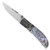 A.T. Barr Custom Liner Lock Abalone Handle Engraved Bolsters Satin Blade
