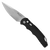 Pro-Tech TR-4.2 Solid Black Handle Stonewash Serrated Blade