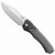 Heretic Knives Wraith Auto Gray Carbon Fiber Bolster Stonewash Standard Blade H000-2A-GRAY