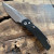 Pro-Tech TR-5 Auto Solid Black Handle Stonewash Blade T501