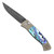 Pro-Tech Small Brend Auto #2 Custom Bronze Titanium w/ Abalone Damascus Blade 1200-BTIABD