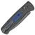 Benchmade Bugout Axis Lock Ghost Carbon Fiber w/ Blue C-Tek Handle Munin Damasteel Blade Gold Class 535-191