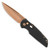 Pro-Tech TR-3 Elite 20th Anniversary Black Handle Rose Gold Blade Limited Edition PT20-003