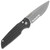 Pro-Tech TR-3 L1PS Left Handed Black Handle Stonewash Serrated Blade