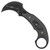 Microtech Bastinelli Iconic Karambit Fixed Blade Carbon Fiber Handle DLC Standard Blade Signature Series Right Hand Carry Sheath 118-1DLCSR