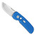 Pro-Tech Calmigo Auto Solid Blue Handle Satin Blade 2203-BLUE