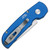 Pro-Tech Calmigo Auto Solid Blue Handle Satin Blade 2203-BLUE