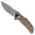 Zero Tolerance 0308 Frame Lock Coyote Tan G-10 Titanium Handle Stonewash Blade