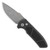 Pro-Tech Les George SBR Textured Black Handle Acid Wash Blade LG415