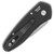 Pro-Tech Sprint Auto Solid Black Handle Stonewash Blade Pearl Button 2905-LTD