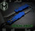 Heretic Knives Hydra OTF Auto Tanto Blue Handle DLC Blade H006-6A-BLUE