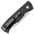Pro-Tech TR-2.3-Satin Solid Black Handle Satin Blade