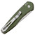 Pro-Tech Newport Solid Green Handle Stonewash Blade 3405-GREEN