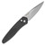 Pro-Tech Newport Left Handed Solid Black Handle Stonewash Blade 3405-LH