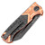 Heretic Knives ADV Butcher Auto Copper Handle w/ Carbon Fiber Inlays Battleworn Black Blade H034-8A-COPPER