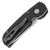 Pro-Tech Calmigo Auto Solid Black Handle Stonewash Blade 2201-SW