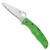 Spyderco Pacific Salt 2 Lock Back Green FRN Handle Satin Full Serrated LC200N Blade C91FSGR2