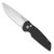 Pro-Tech TR-3 X1 SW Fish Scale Black Handle Stonewash Blade