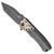 Heretic Knives Wraith Manual Tanto Carbon Fiber Handle w/ Flamed Ti Bolster DLC Blade H101-6A-CFFTI