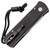 Pro-Tech Godson Custom GSD Black Handle w/ Black Leather Inlay Hand Ground Mirror Polish Blade Pearl Button 7GSD-10