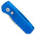 Pro-Tech Runt 5 Wharncliffe Solid Blue Handle Stonewash Blade R5101-BLUE