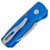 Pro-Tech Runt 5 Wharncliffe Solid Blue Handle Stonewash Blade R5101-BLUE
