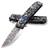 Benchmade Oeser Tengu Flipper Liner Lock Arctic Storm Fat Carbon Handle w/ Blue G-10 Inlay Damasteel Blade Gold Class Limited Edition 601-211