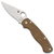 Spyderco Para Military 2 Brown Canvas Micarta Handle Satin CruWear Blade C81MPCW2