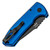 Pro-Tech Les George SBR Solid Blue Handle DLC Blade LG403-BLUE