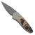 Pro-Tech Sprint Custom Bronze Titanium Handle w/ Mammoth Ivory Inlay Damascus Blade