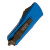 Microtech Mini Troodon D/E Blue Black Handle Black Serrated Blade 238-2BL