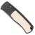 Pro-Tech Whiskers Magic BR-1.51-DAM Bolster Release Auto Tuxedo Black Handle w/ Ivory Micarta Inlay Damascus Blade