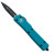 Microtech UTX-70 Cali Legal D/E Turquoise Handle Black Standard Blade CA147-1TQ