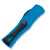 Microtech Hera D/E Blue Handle Black Full Serrated Blade 702-3BL