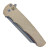Pro-Tech Malibu Button Lock Flipper Reverse Tanto Textured Bronze AL Handle Stonewash Blade Mosaic Button 5211