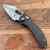 Marfione Custom Borka Stitch Auto Carbon Fiber Handle Diamondwash Blade Two Tone Hardware