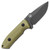 Pro-Tech Les George SBR Fixed Blade Green G-10 Handle DLC Blade Gfeller Leather Sheath LG511-GREEN-GF