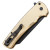 Pro-Tech Malibu Button Lock Flipper Reverse Tanto Textured Bronze AL Handle DLC Blade Mosaic Button Limited Edition 5213