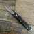 Microtech UTX-70 D/E Distressed Black Apocalyptic Double Full Serrated 147-D12DBK