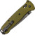 Benchmade Bailout Axis Lock Woodland Green Aluminum Handle Gray Cerakote Serrated M4 Blade 537SGY-1