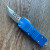 Microtech Mini Troodon Hellhound Blue Stonewash Standard Signature Series 819-10BLS