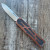 Heretic Knives Colossus S/E Root Beer Handle w/ Black Grip Inlays Stonewash Blade H039-2A-RB